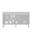Ver imagem 2 de Buffet para Sala de Jantar Jade Gold 3 Portas - Leifer:Cinamomo