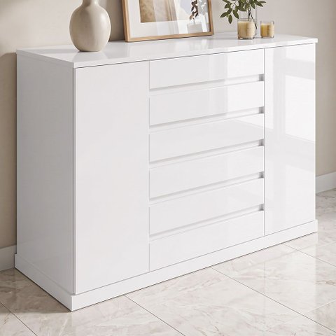 Cômoda Sapateira Vedra Branco Brilho – Lopas