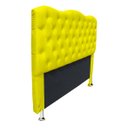 Ver imagem 2 de Cabeceira Agnes para Cama Box Casal Padrão 1.38 - Suede - Sv Decor:amarelo