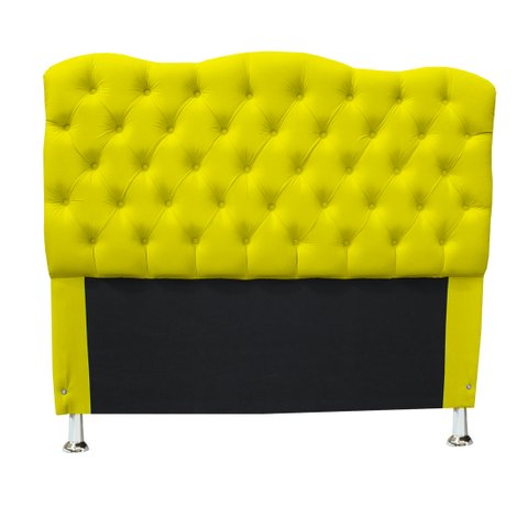 Cabeceira Agnes para Cama Box Casal Padrão 1.38 - Suede - Sv Decor:amarelo