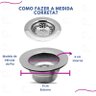 Kit 2 Ralo de Pia Aço Inox Ralinho Cestinha Pia Cozinha 9cm - 3