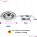 Ver imagem 2 de Kit 2 Ralo de Pia Aço Inox Ralinho Cestinha Pia Cozinha 9cm