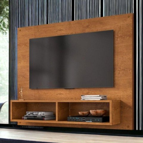 Painel para TV Th Shop 43" 108cm MDP com 2 Nichos Nature Oft Móveis