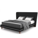 Ver imagem 7 de Cabeceira Casal Nilo 140cm com Cama Pés Madeira Suném P05 Veludo Preto - Lyam Decor