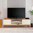 Ver imagem 5 de Conjunto Sala de Estar Buffet 2 Portas Ripado e Rack para Tv até 75 Polegadas - Vianossa - Off