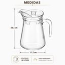 Ver imagem 2 de Jarra Vidro 1,5L Grande Vintage 1500ml Suco Agua Tampa Elegante Mesa Posta Bebidas Cozinha