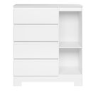 Ver imagem 4 de Cômoda Sapateira Infantil 01 Porta e 04 Gavetas Olímpia Branco/Rosa/Azul/Titanium
