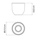 Ver imagem 3 de Vaso Pequeno para Plantas Flores 15,5cm Tramontina Laos Poli
