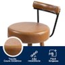 Kit 2 Banquetas Alta Nápoles Banco 89cm para Balcão Bar Cozinha Gourmet- Salaone:amarula - 2