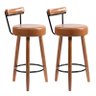 Kit 2 Banquetas Alta Nápoles Banco 89cm para Balcão Bar Cozinha Gourmet- Salaone:amarula - 1