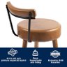 Kit 2 Banquetas Alta Nápoles Banco 89cm para Balcão Bar Cozinha Gourmet- Salaone:amarula - 3
