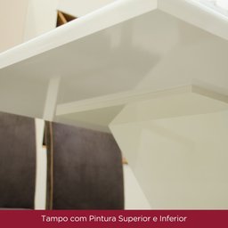 Mesa de Jantar com Tampo em MDF 200cm com Vidro Lucena Henn - 5 Mesa de Jantar com Tampo em MDF 200cm com Vidro Lucena Henn - 5