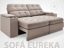 Ver imagem 3 de Sofá com Porta Copos e Carregador Usb Eureka 1,70m Assento Retrátil e Reclinável Velosuede