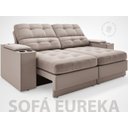 Ver imagem 3 de Sofá com Porta Copos e Carregador Usb Eureka 1,70m Assento Retrátil e Reclinável Velosuede