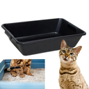 Ver imagem 2 de Caixa de Areia para Gatos Bandeja Higiênica Preta 20l