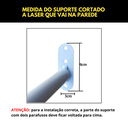 Ver imagem 3 de Arara Expositora Fixa de Parede 60cm Organização de Roupas Suporte Moderno Alta Resistência Aço