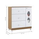 Ver imagem 5 de Conjunto Quarto Infantil Completo Londres Branco Almendra Acetinado