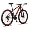 Bicicleta Aro 29 Quadro 17 Alumínio 24 Marchas Freio Disco Mecânico Aluminum Preto/Vermelho - Raider - 6