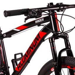 Bicicleta Aro 29 Quadro 17 Alumínio 24 Marchas Freio Disco Mecânico Aluminum Preto/Vermelho - Raider - 8