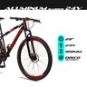 Bicicleta Aro 29 Quadro 17 Alumínio 24 Marchas Freio Disco Mecânico Aluminum Preto/Vermelho - Raider - 4