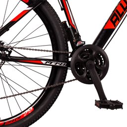 Bicicleta Aro 29 Quadro 17 Alumínio 24 Marchas Freio Disco Mecânico Aluminum Preto/Vermelho - Raider - 9