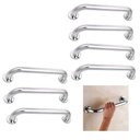 Ver imagem 1 de Alça de Apoio 30cm Inox Barra Kit 7 Unidades Banheiro Segurança Corredor Suporte Corrimao