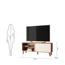 Ver imagem 2 de Rack Bancada para TV 70 Polegadas Peter 150cm com Porta Deslizante Off White Freijó DJ Móveis