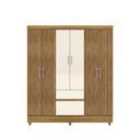 Ver imagem 1 de Guarda Roupa Ideal 6 Portas 2 Gavetas - Nature /brisa/ Champanhe Vila Rica