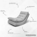 Ver imagem 5 de Poltrona Balance Exclusiva Bouclé Premium de Luxo com Leve Balanço para Sala Quarto e Área de Leitur