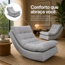 Ver imagem 7 de Poltrona Balance Exclusiva Bouclé Premium de Luxo com Leve Balanço para Sala Quarto e Área de Leitur