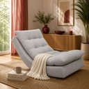 Ver imagem 1 de Poltrona Balance Exclusiva Bouclé Premium de Luxo com Leve Balanço para Sala Quarto e Área de Leitur