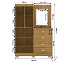 Ver imagem 3 de Comoda Roupeiro Espelho 120 Cm 2 Portas 20034 Nature Vlr
