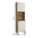 Ver imagem 2 de Cozinha Completa 9ptas 2gav Branco/carvalho Samba Bertolini