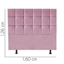 Ver imagem 2 de Cabeceira Estofada Cama Box Casal Queen 160cm Espanha Suede Rosa Bebe- Mabe Magazine