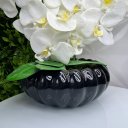 Ver imagem 3 de Vaso centro de mesa ikebana preto luxo com arranjo Orquídea