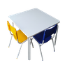 Mesa Mesinha Infantil Tampo Mdf Branco Fnde - 1