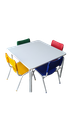 Ver imagem 6 de Mesa Mesinha Infantil Tampo Mdf Branco Fnde