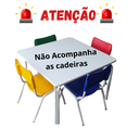 Ver imagem 3 de Mesa Mesinha Infantil Tampo Mdf Branco Fnde