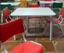 Ver imagem 4 de Mesa Mesinha Infantil Tampo Mdf Branco Fnde