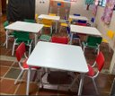 Ver imagem 5 de Mesa Mesinha Infantil Tampo Mdf Branco Fnde
