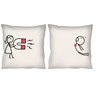 Kit 2 Almofadas Decorativas Amor Magnético - Estampa Divertida e Romântica | 43x43cm - 1