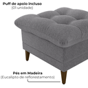 Ver imagem 7 de Poltrona de Amamentaçao e Puff Montreal Boucle F497 Cinza Milani Store