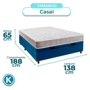 Ver imagem 3 de Conjunto Cama Box Bau Blindado Casal + Colchão D33 D33 Inducol