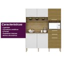 Ver imagem 6 de Armario de Cozinha Compacta 6 Portas 2 Gavetas Montesa - Freijó/supremo/ripado Freijó