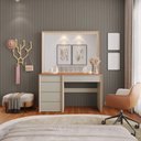 Ver imagem 4 de Camarim Prime com LED 5 Gavetas - Mavaular Naturalle/Off White