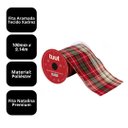 Ver imagem 5 de Kit 2 Fitas Aramadas Decorativa Natalina Xadrez Premium Tecido 10cm x 9 Metros para Laços Árvores e