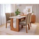 Ver imagem 2 de Conjunto de Jantar Mesa Valentina 1,30 com 4 Cadeiras Fernanda Wood Cinamomo/off/mad/joli Cimol Mesa