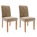 Ver imagem 5 de Conjunto de Jantar Mesa Valentina 1,30 com 4 Cadeiras Fernanda Wood Cinamomo/off/mad/joli Cimol Mesa
