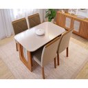 Ver imagem 3 de Conjunto de Jantar Mesa Valentina 1,30 com 4 Cadeiras Fernanda Wood Cinamomo/off/mad/joli Cimol Mesa