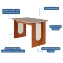 Ver imagem 6 de Conjunto de Jantar Mesa Valentina 1,30 com 4 Cadeiras Fernanda Wood Cinamomo/off/mad/joli Cimol Mesa
